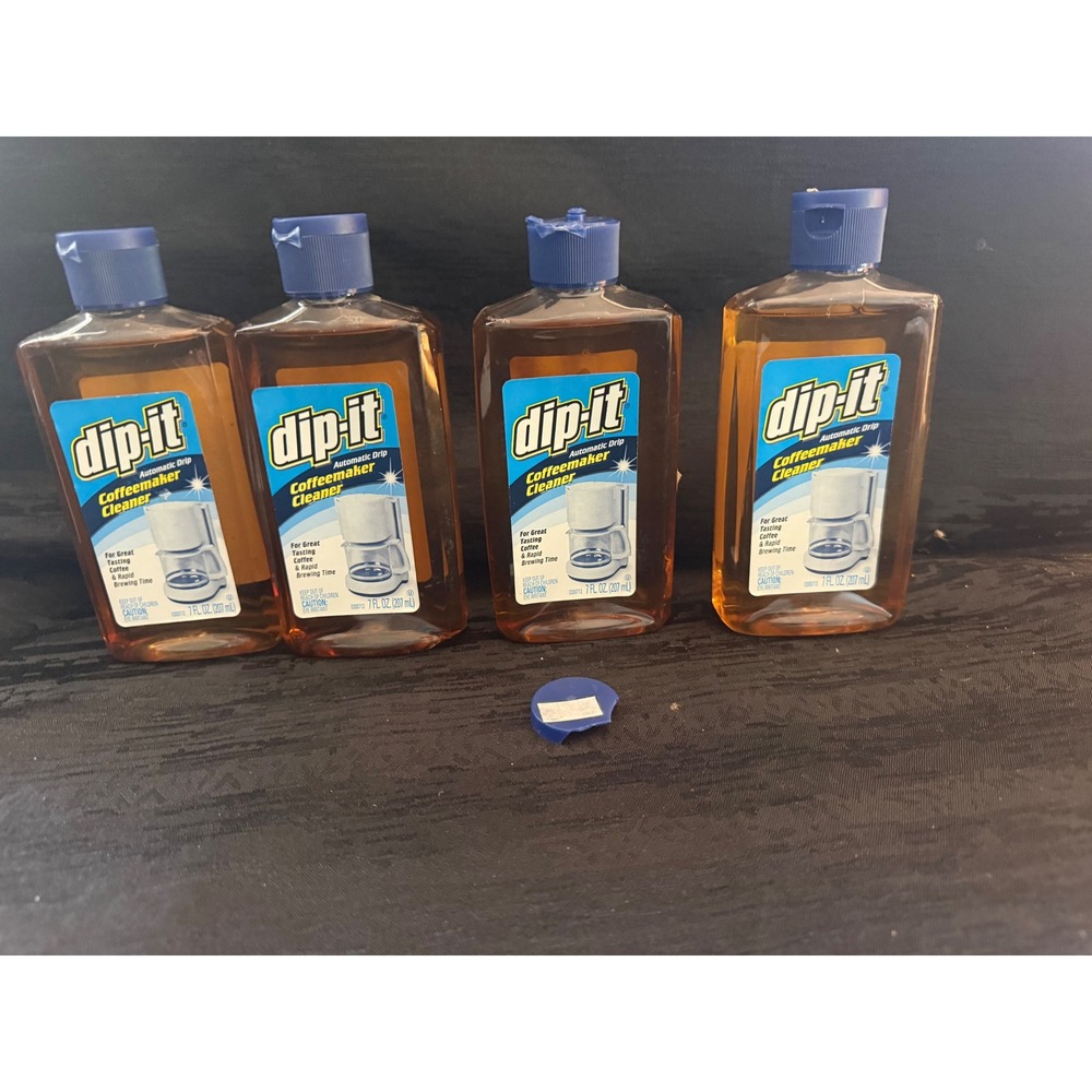New Dip-It Automatic Drip Coffeemaker Cleaner 7 oz Lot of 4 discontinued vintage